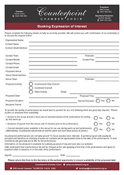 Booking Expression of Interest Form - Interactive Version